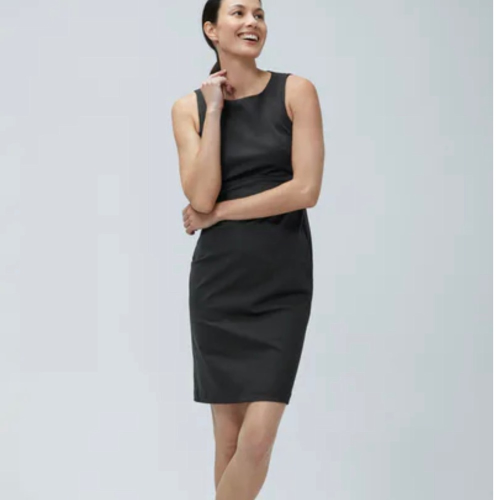 Ministry of Supply Kinetic Sheath Dress Color Black Size 8 NWT Career office